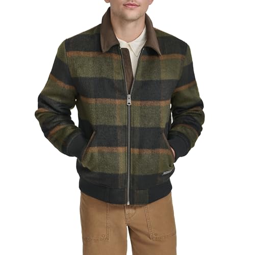 Image of Levi's Men's Mixed Media Western Plaid Bomber Jacket