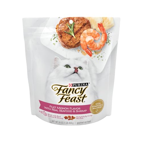 Fancy Feast Purina Filet Mignon Flavor with Real Seafood & Shrimp Dry Cat Food, 16 OZ (Pack of 3) - image 2