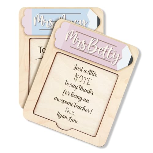 Viwoody Personalized Sticky Note Holder for Teacher Appreciation Gift, Personalized Teacher Gift, Teacher Appreciation, Gift for Teacher SN07