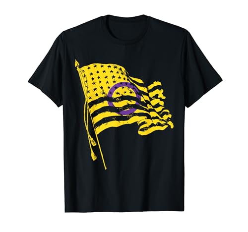 Intersexuelle Pride-Flagge USA Amerika Intersex Flagge T-Shirt