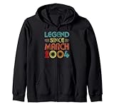 Photo Gallery legend since march 2004 birth of birthday 2004 vintage idea felpa con cappuccio Photo Gallery legend since march 2004 birth of birthday 2004 vintage idea felpa con cappuccio