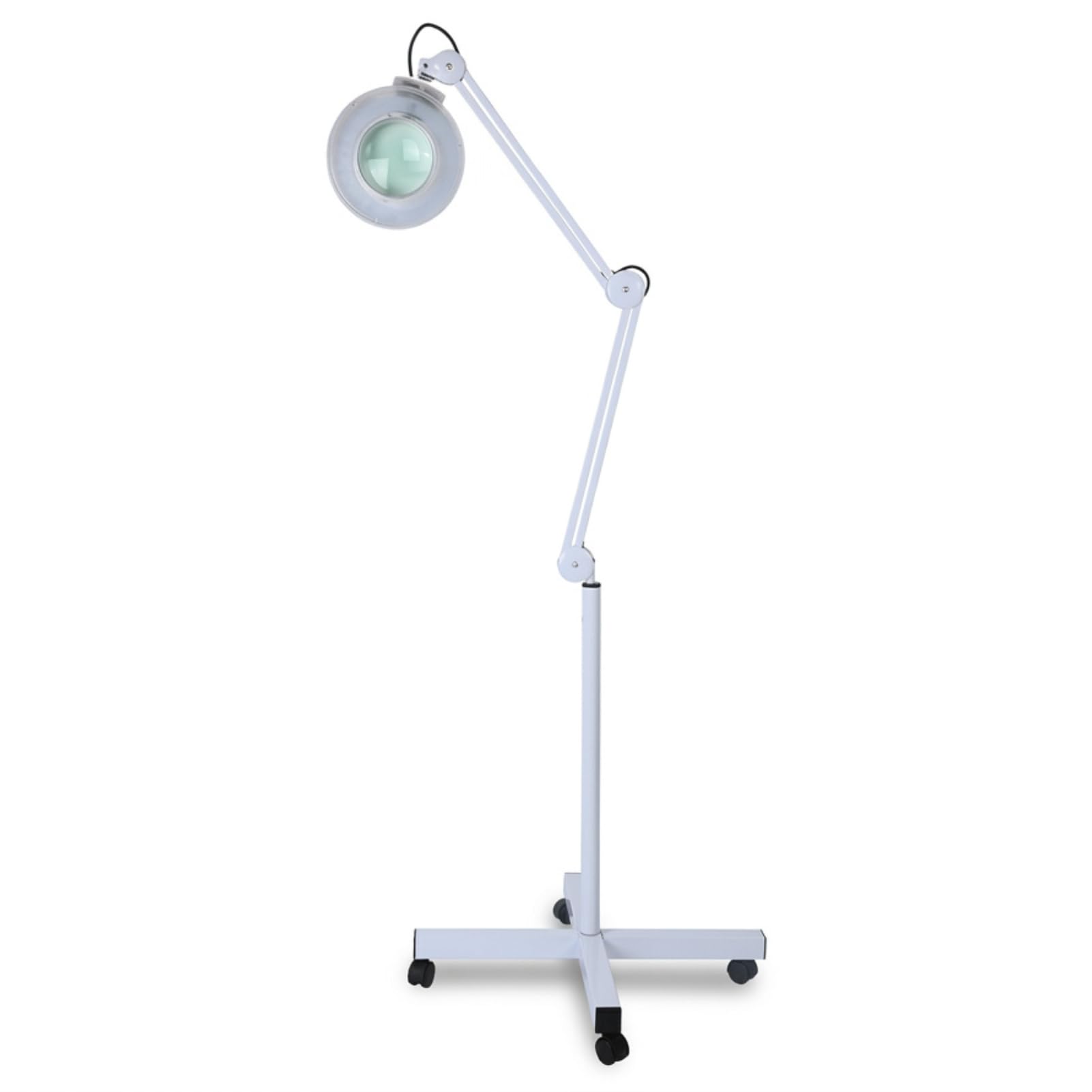 Greensen Lampe Loupe LED 5x avec Bras Réglable, Réglable en Hauteur et Angle, Lampe Esthétique sur Pied Professionnelle pour Manucure, Tatouage & Soins de Beauté