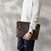 Moonster Leather Folder, Full Grain Leather File Folder Organizer Document Holder, Portfolio for Men –Spacious Folio Laptop Sleeve Case - Fits 13