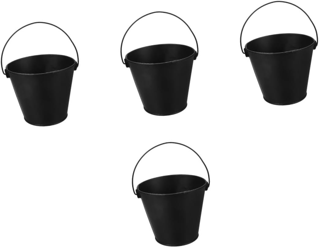4pcs Tinplate Grease Bucket for Barbecue Drip Grease Collection Container - Compact for Easy Storage for Grills and Outdoor Cooking