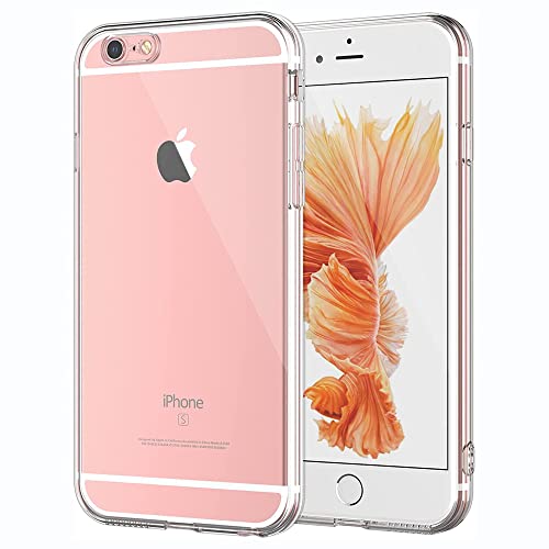Image of WOW IMAGINE Crystal Clear Transparent Back Case Cover Compatible Apple iPhone 6| iPhone 6s Full Device & Camera Protection Shockproof TPU Silicone Back Cover Case - Transparent