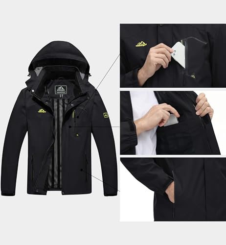 MAGCOMSEN Men's Lightweight Windbreaker Rain Jacket Raincoat with Detachable Hood for Hiking Fishing Activewear4