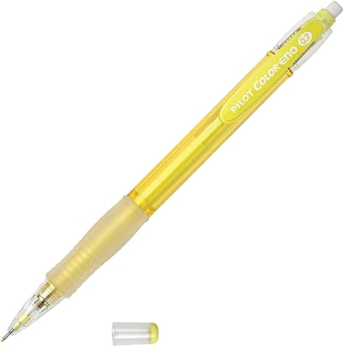 Pilot Color Eno - Portaminas de 0.028 in, cuerpo amarillo, plomo amarillo