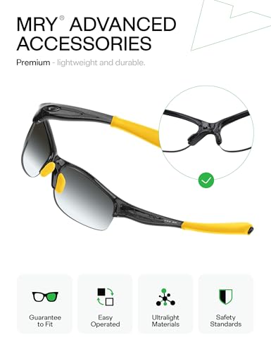 Kit Mryok para Oakley Commit SQ repuestos de gomas amarillas para ciclismo ruta 3