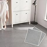 KUKUAN フロアタイル 木目調 大理石 フローリングシート リノベーション 接着剤不要 貼ってはがせる 粘着シート 防水 抗菌 防汚 異臭はありません 店舗 diy 賃貸初心者OK (セメント, 21枚)