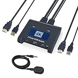 USB 2.0-Peripherie-Freigabe über Mausanschluss: Schließen Sie einen USB-Hub mit Stromversorgung an, um Ihre USB-Konnektivität für die Freigabe von USB-Geräten wie Drucker, Scanner, U-Disk und anderen USB-Geräten zwischen zwei Computern zu erweitern. Praktisch und praktisch. Bitte beachten Sie, dass der USB-Anschluss dieses KVM-Switches nicht als Stromversorgungsanschluss verwendet werden kann.