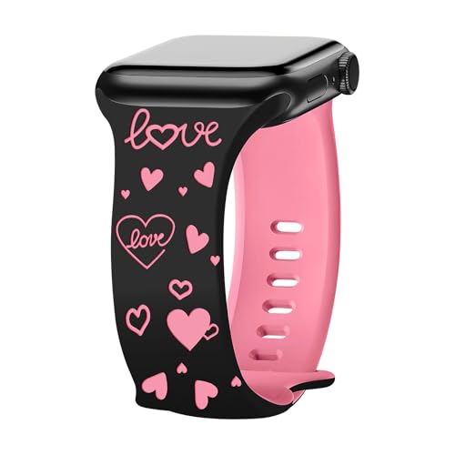 riwoauoo ���u�n�[�g����E�H�b�`�o���h Apple Watch�o���h 38/40/41/42/44/45/46/49mm ���f�B�[�X �����Y ���킢���c�[�g���J���[�̔��^�\�t�g�V���R�����v�X�g���b�v iWatch Series 11 10 Se U