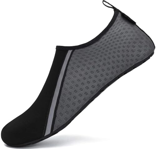 SAGUARO Scarpe da Scoglio Uomo Scarpette Scoglio Donna Scarpe da Mare Asciugatura Rapida Scarpette Mare Scogli Scarpe Spiaggia Scarpe per Immersione Acqua Surf031 Grigio,EU Gr.46/47