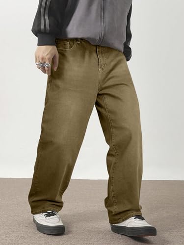 Image of JMIERR Men's Baggy Y2K Jeans Stretch Loose Fit Wide Leg Denim Pants | 5 Pockets, Oversized Casual Trousers, Vintage Relaxed wash, Breathable Cotton Blend,Hip Hop, Skater Streetwear, All-Season