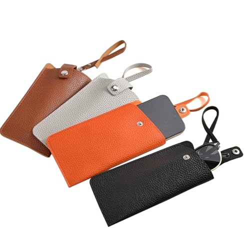 Image of K Luxury Women's Eyeglass Case Leather Soft Holder Pocket Cases Slim Travel Pouch for Sunglasses Eyeglasses Readers