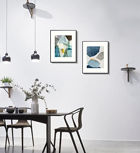 Auear, 16X20 Aluminum Metal Wall Mounting Photo Frame With Ivory Mat For 11X14 Pictures Includes Sawtooth Hangers, Spring Clips Real Glass (Black, 2-Pack) #TOP5