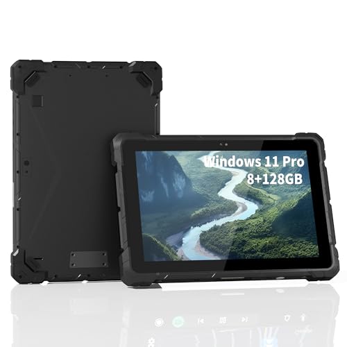 Image of Rugged Tablet with 10.1 Inch Touchscreen, Celeron N4120 8GB RAM 128GB ROM Win 11 Pro Tablet PC, IP67 Waterproof 16000 mAh Large Battery Work with 4G LTE /GPS /WiFi 5.0 /BT4.2 /FHD for Field Workers