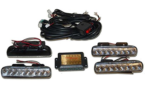 8 LED Dual Glow Strobe Lights Green Strobes for Cars, Trucks, Atv's Boats and More