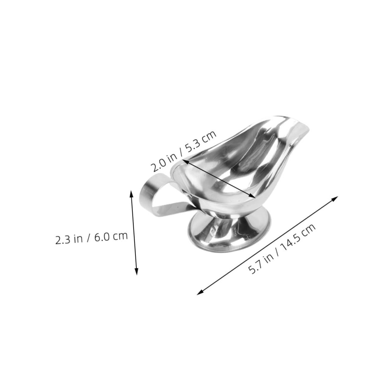 Ciieeo 3pcs Stainless Steel Gravy Boat Sauce Jug with Precision Spout and Handle Versatile Pitcher for Sauces Dressings and Gravies Home Gatherings and Restaurants