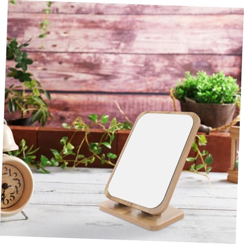 Miroir de maquillage pivotant double face avec support stable décoratif - 6