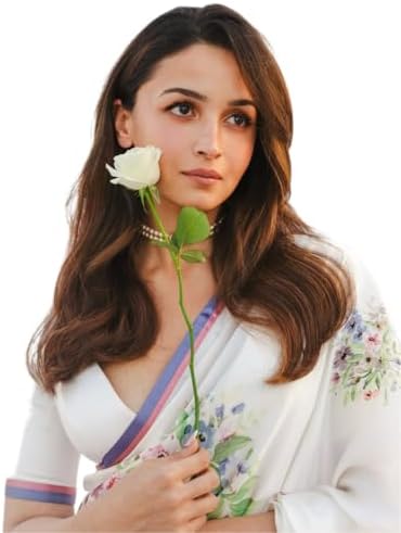 Alia bhatt Saree Rocky aur rani movie saree celebraty inspired sari Bollywood partywear Georgette Printed saree