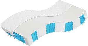 vidaXL Matratze Taschenfederkern, Taschenfederkernmatratze Atmungsaktiv Hautfreundlich, Bettmatratze Härtegrad Mittelfest, Stoffmatratze Federkernmatratze, 90x200cm