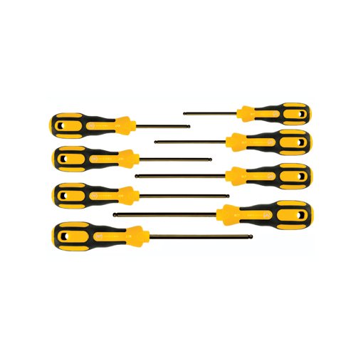 Wiha 46793 Ball End Screwdriver Set with SoftGrip Handles, 8 Piece