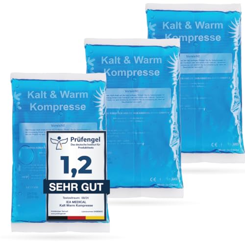 IEA Medical Kalt Warm Kompressen | 3er Set | 12x20 cm | Kühlpacks für Prellungen, Insektenstiche und anderen Verletzungen |...