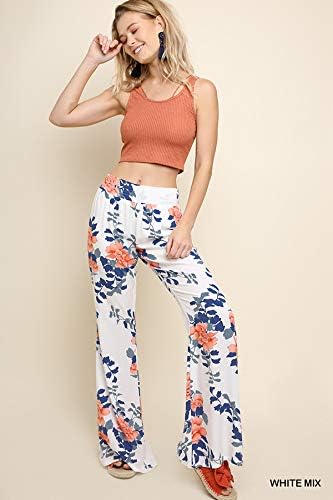 High Waist Floral Print Wide Leg Pants 