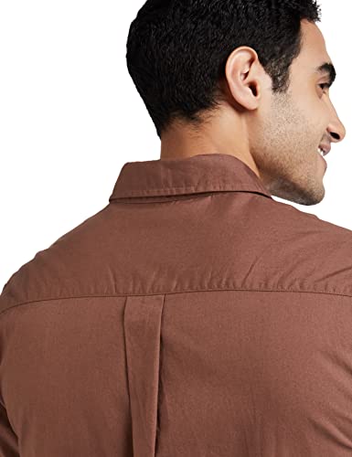 Image of Amazon Brand - Symbol Men's Cotton Shirt | Casual | Plain | Half Sleeve | Summer - Regular Fit (Available in Plus Sizes)