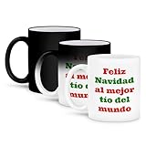 3dRose Feliz Navidad MI Amor Mug, 11 oz, Black/White