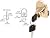 CRL Gold Plated Cabinet Lock for Hinged Glass Doors - Keyed Alike