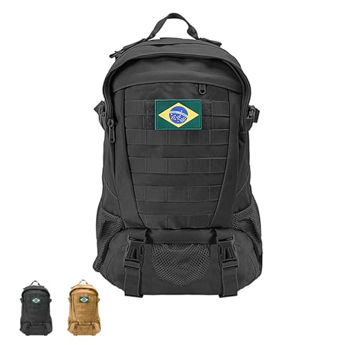 Mochila de Viagem Grande Capacidade, Impermeável e Multifuncional, Com Bolso para Notebook, Unissex (Preto)