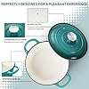 Herogo Enameled Cast Iron Dutch Oven with Lid, 3QT Heavy Duty Round Dutch Oven Pot with Dual Handles for Bread Baking Stewing Roasting, Nonstick & Easy Cleanup, Safe for Various Stovetops - Green #3