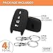 Good Life+Style 2 pcs KIA Smart Key Fob Covers for Keyless Remote with Snap Hooks | Set of 2 Kia Key Fob Protector Cases for 2014 2015 2016 2017 2018 2019 Forte Optima Rio Sedona Sorento Soul Sportage