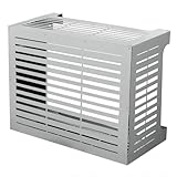 Linear M - Cubierta para aire acondicionado, color blanco, de aluminio, 86 x 44 x 68 cm
