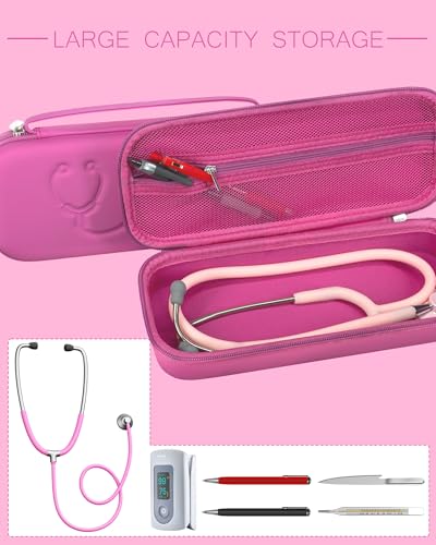 Image of Stethoscope Case for 3M Littmann Classic III & Lightweight II S.E, Rosepink