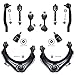 Complete 10pc Front Suspension Kit Honda Accord 2.3L 10-Year Warranty- Both (2) Upper Control Arms, All (4) Ball Joint, Both (2) Front Sway Bar, All (4) Inner & Outer Tie Rod Ends...