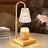 OKYUK Candle Warmer Lamp, Remote Control, Latest Upgraded Candle Lamp Warmer with 2-4-8H Timing, 4-Level Dimming, Height Adjustable, 2 Bulbs for Home Decor Christmas Gifts for Mom (Clear Timer) Image