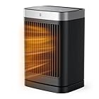 Calefactor Bajo Consumo, 2000W PTC Calefactor Baño, 3 Modos, Protección Contra Sobrecalentamiento/Vuelco, Mando a Distancia, Temporizador 12h, 70° Oscilación, Calefactor Eléctrico Ruido