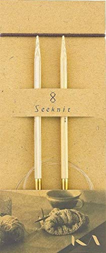 Seeknit Circular Knitting Needles, Bamboo, Beige, 30 cm x 3.25 mm