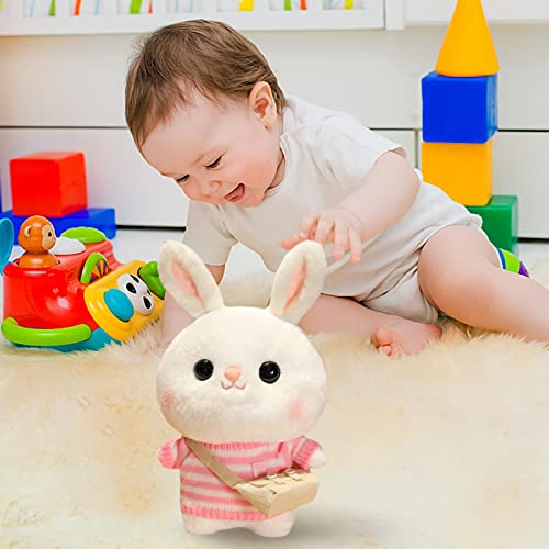 1 coelhinho de pelúcia Kawaii, coelhinho de pelúcia, coelhinho fofo de pelúcia com mochila, travesse