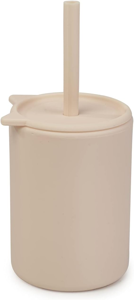 Straw Cups for Toddlers 12M+, Silicone Baby Cup with Straw Non-smell, Silicone Straw Cup 5oz.