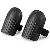 EKIMOS 12 mm EVA-Arbeitsknieschoner | Langanhaltender Komfort, Stoßdämpfung | Heimwerken, Fliesenlegen, Gartenarbeit | Leichtes, wasserfestes Paar | Schwarz