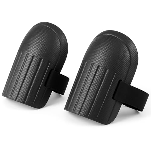 EKIMOS Ginocchiere da lavoro in EVA | Comfort duraturo, assorbimento degli urti | scratch regolabile | Fai da te, piastrellatura, giardinaggio | Coppia leggera e resistente all'acqua | Nero