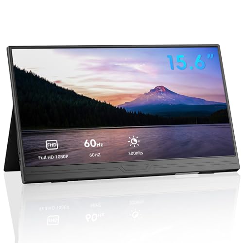 CUQI Draagbare Monitor, 15,6 Inch FHD Draagbare Monitor, 1920 x 1080 HDR IPS Mobiele Monitor met Type-C HDMI voor Laptop/PC/Raspberry Pi/Smartphone/Mac/Xbox/PS4/Switch