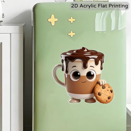 Imán decorativo de taza de café para refrigerador miniatura 2