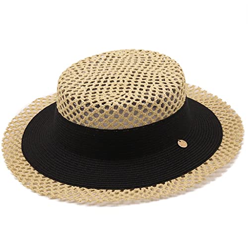 Chapeau de soleil Panama en paille premium tressée main pour homme et femme élégant