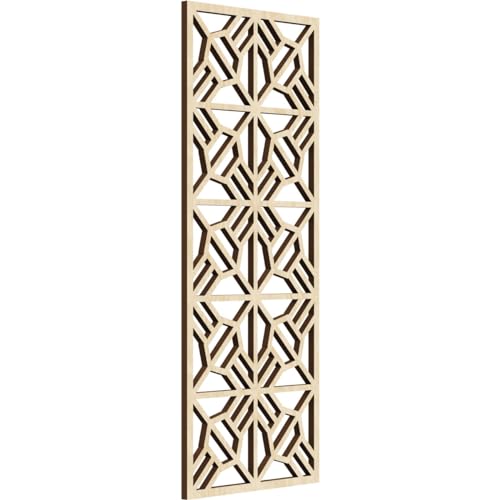 Image of 11 3 /8 inchW x 29 3 /8 inchH x 3 /8 inchT Auburn Decorative Fretwork Wood Wall Panels, Birch