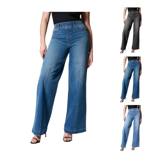 Wide Leg Jeans Woman High Waisted Baggy Jeans Trendy Stretch Straight Leg Denim Pants Flare Jean for Women 2025