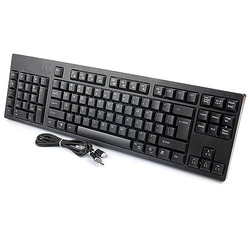 Clavier pour gaucher ergonomique filaire Docooler grand format avec double connectique USB